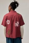 Thumbnail View 5: Ayker Burgundy Slub Embroidered Tee