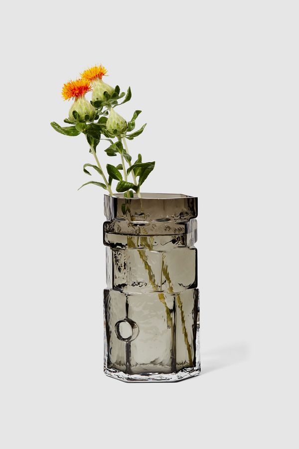 Slide View: 2: Areaware Glass Hex Vase