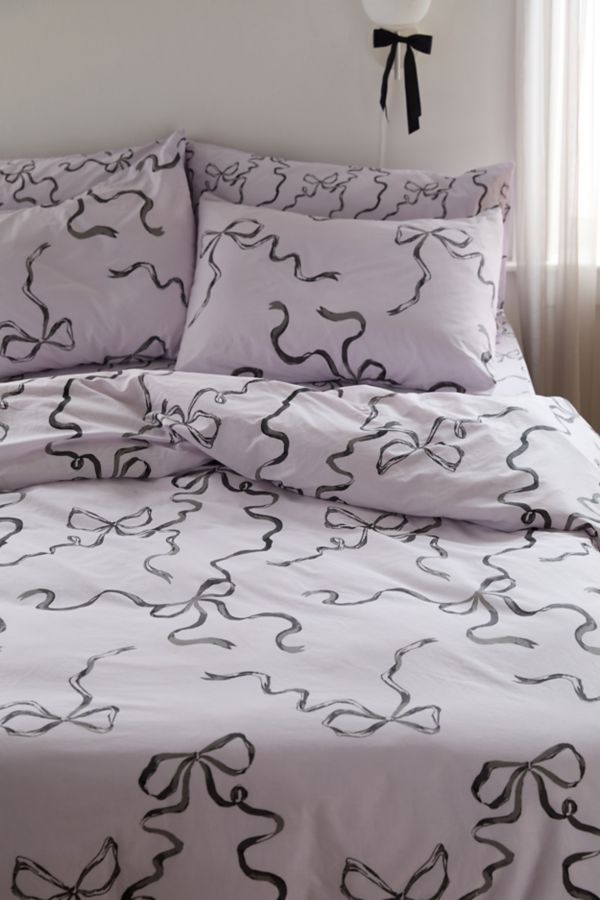 Slide View: 1: Painted Bows Duvet Set