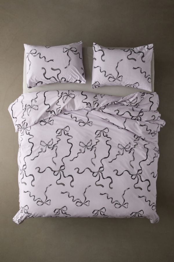 Slide View: 2: Painted Bows Duvet Set