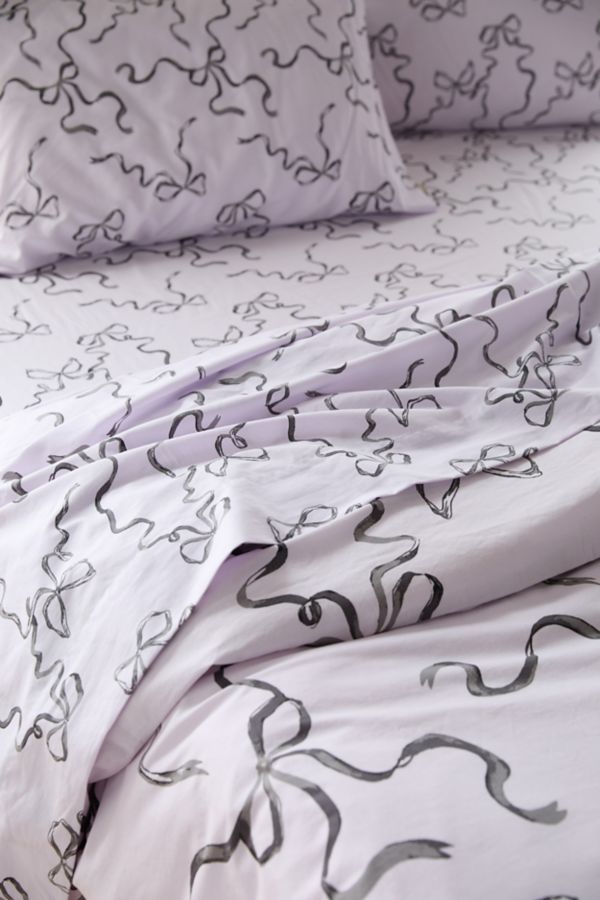 Slide View: 3: Painted Bows Sheet Set