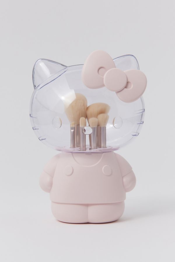 Slide View: 1: Impressions Vanity Co. Sanrio Hello Kitty 6-Piece Brush & Holder Set