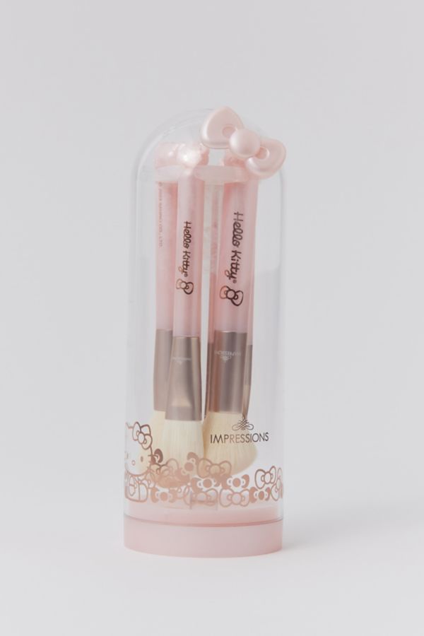 Slide View: 1: Impressions Vanity Co. Sanrio Hello Kitty Kawaii Icon 6-Piece Makeup Brush Set