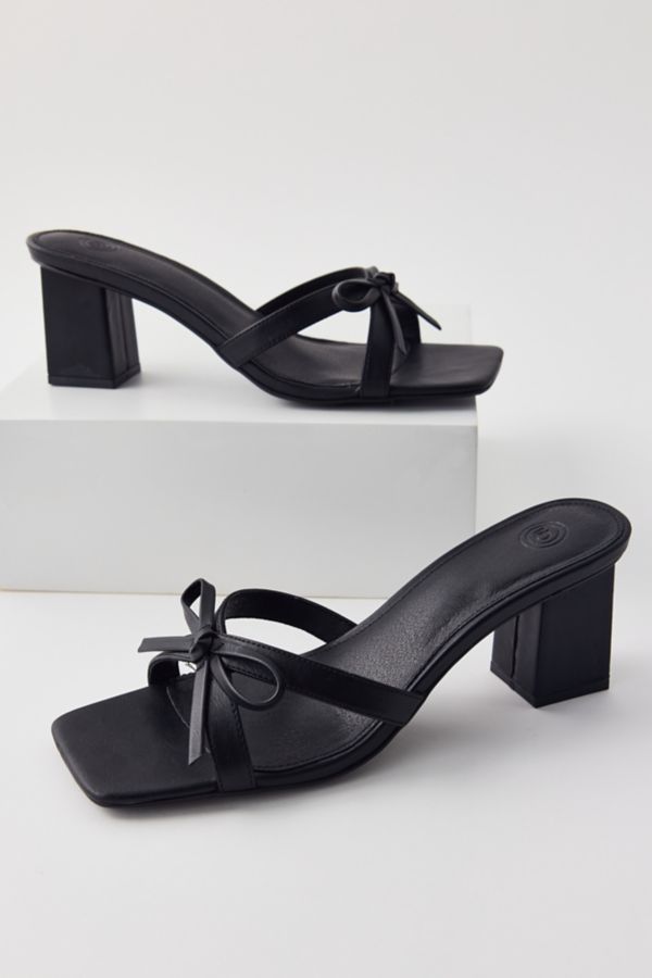 Slide View: 2: UO Charlie Bow Mule Heel