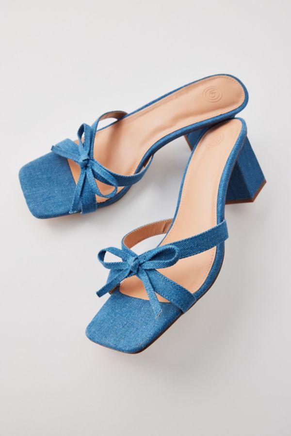 Slide View: 2: UO Charlie Bow Mule Strappy Heel