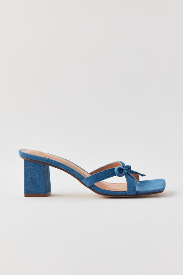 Slide View: 3: UO Charlie Bow Mule Strappy Heel