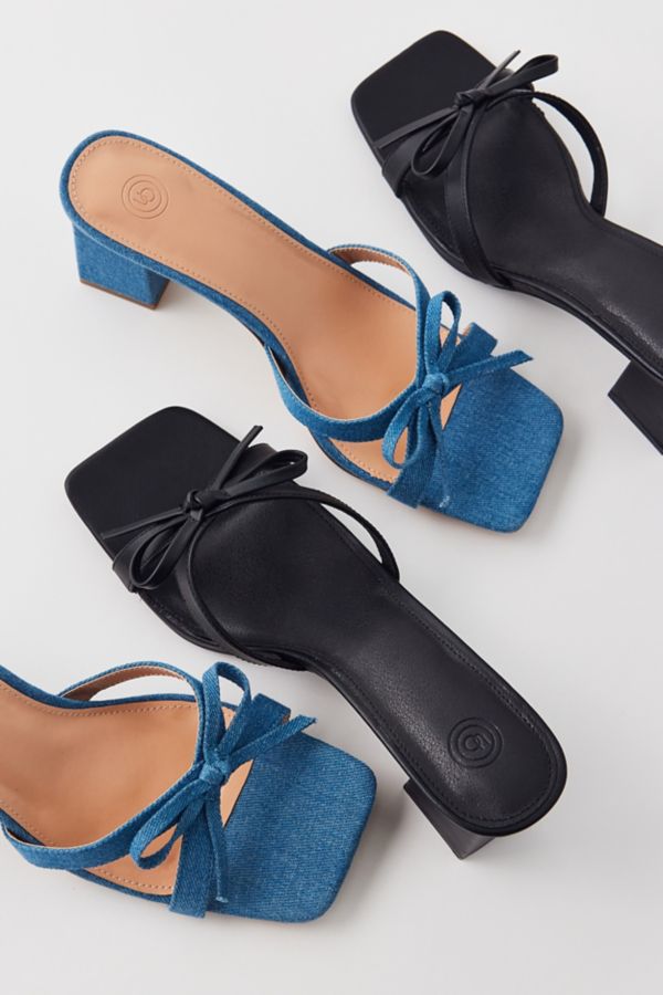 Slide View: 5: UO Charlie Bow Mule Strappy Heel