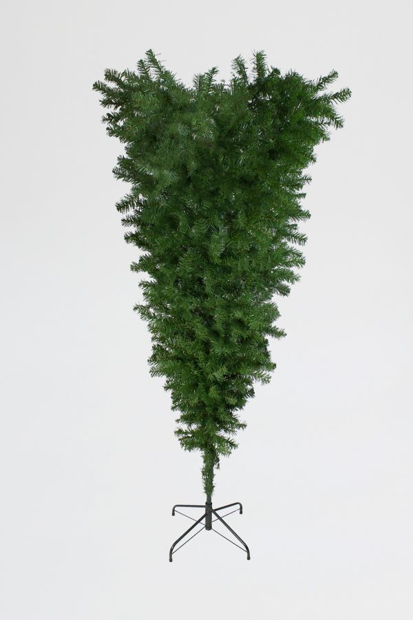 Slide View: 1: Medium Upside Down Artificial Spruce Christmas Tree