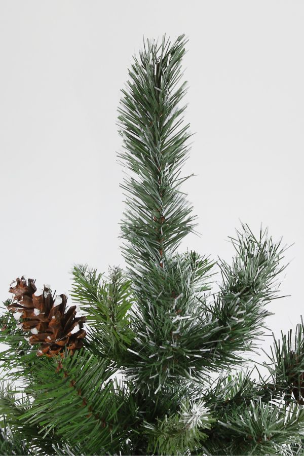 Slide View: 4: Snowy Delta Pine with Cones 4ft Artificial Christmas Tree