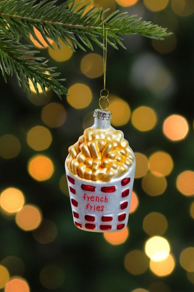 French Fries Glass Ornament