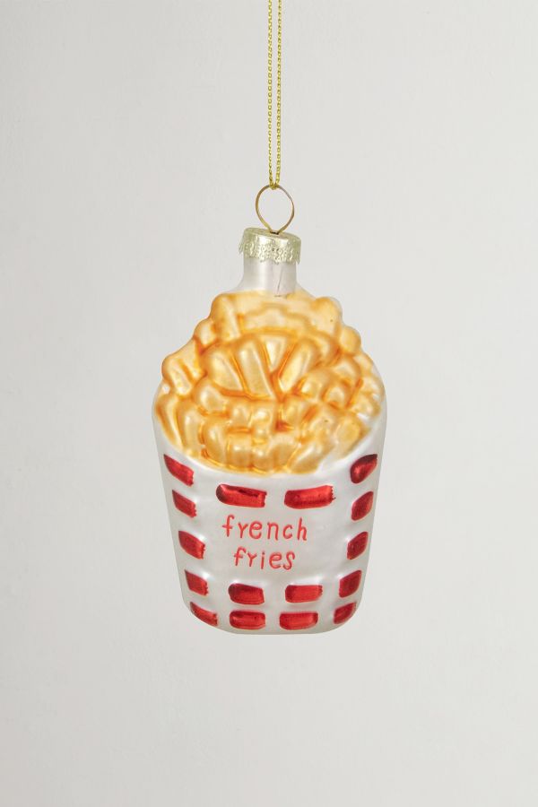 Slide View: 1: French Fries Glass Ornament