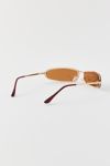 Thumbnail View 4: '90s Curved Rimless Shield Sunglasses