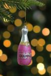 Thumbnail View 2: Glittered Champagne Bottle Glass Ornament