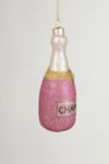 Thumbnail View 3: Glittered Champagne Bottle Glass Ornament