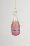 Thumbnail View 1: Glittered Champagne Bottle Glass Ornament