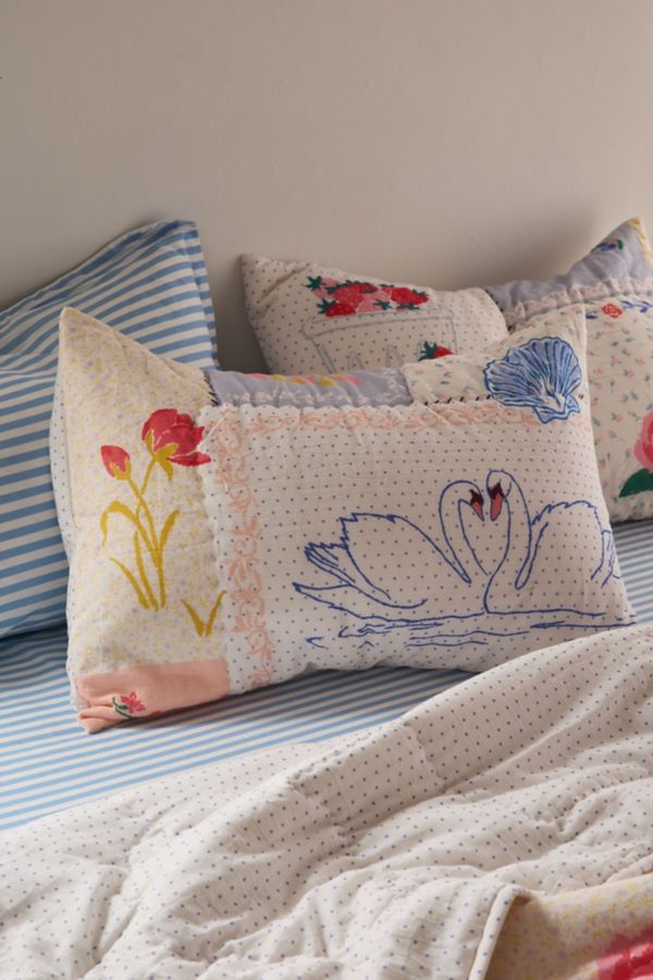 Slide View: 1: Whimsical Reversible Quilted Sham Set