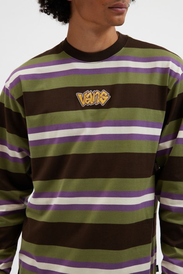 Slide View: 1: Vans Wilton Striped Knit Long Sleeve Tee