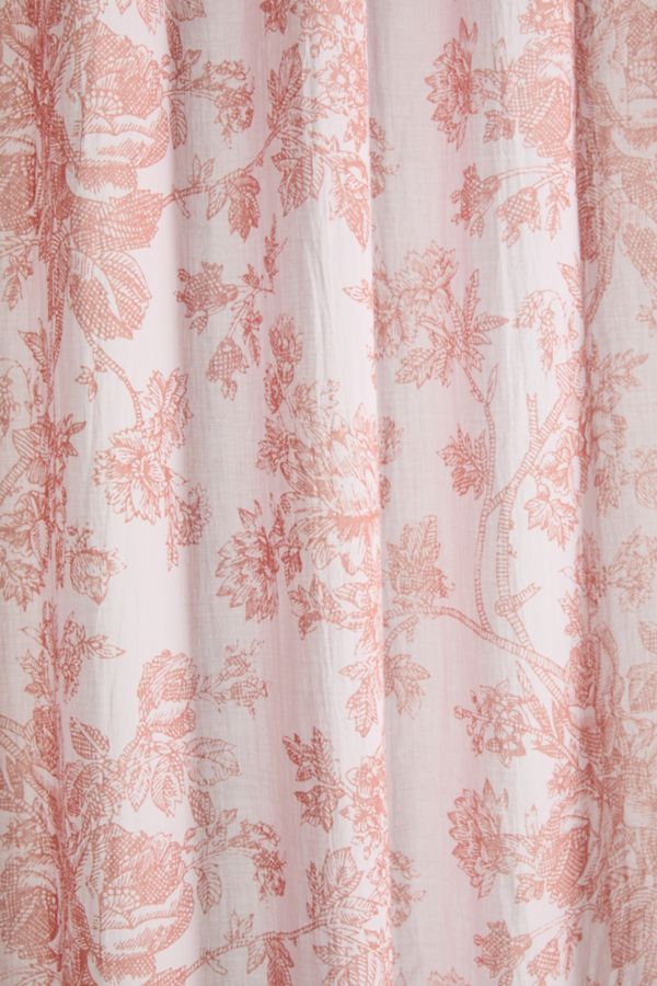 Slide View: 3: Toile Floral Window Panel