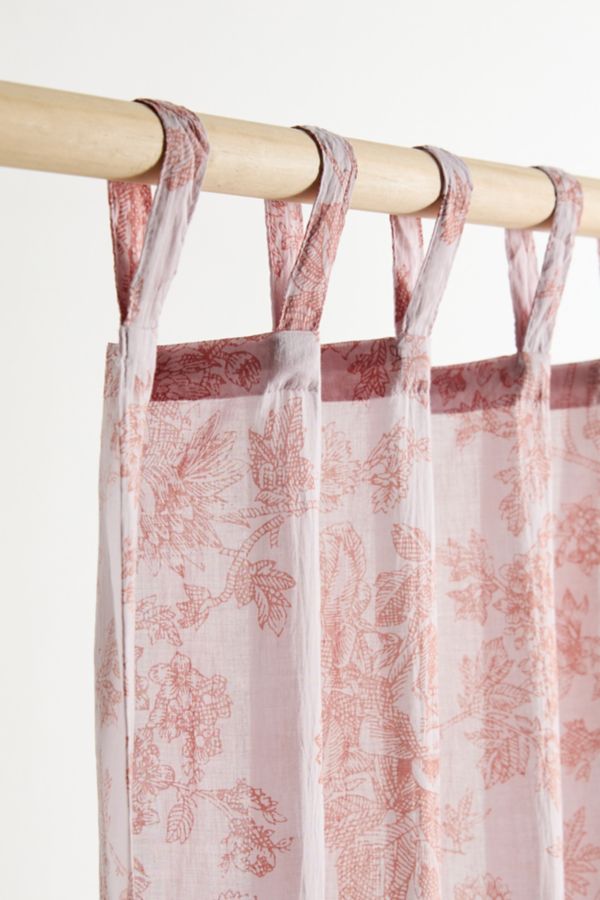 Slide View: 4: Toile Floral Window Panel