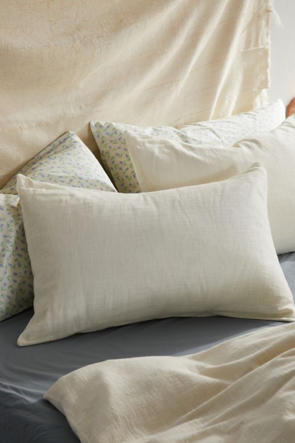 Slide View: 1: Cozy Slub Sham Set