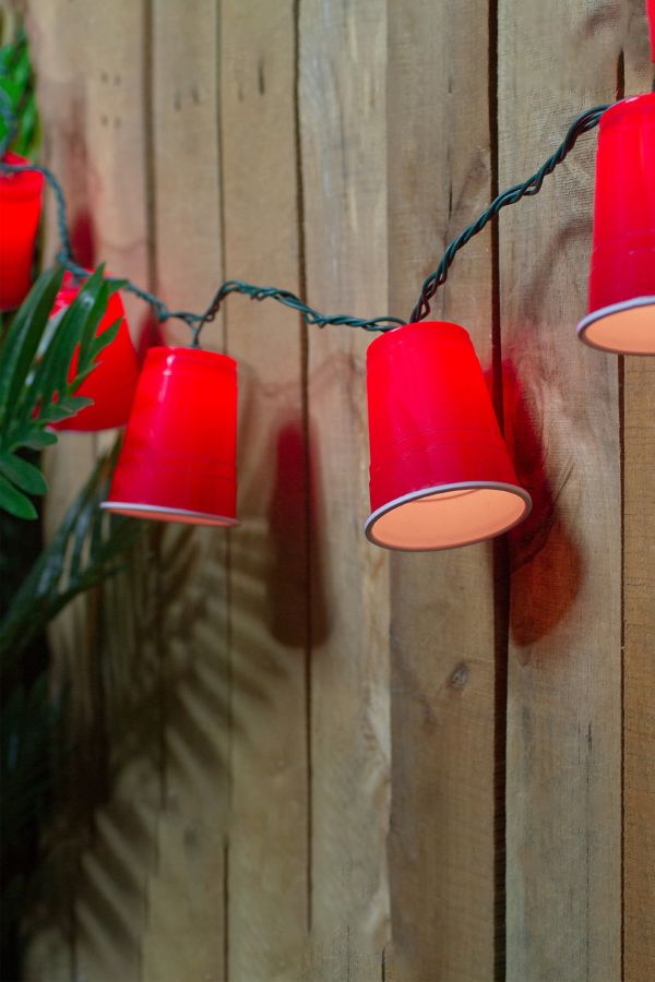 Slide View: 2: Red Party Cup 6ft String Lights