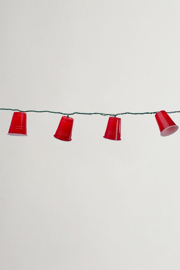 Slide View: 3: Red Party Cup 6ft String Lights