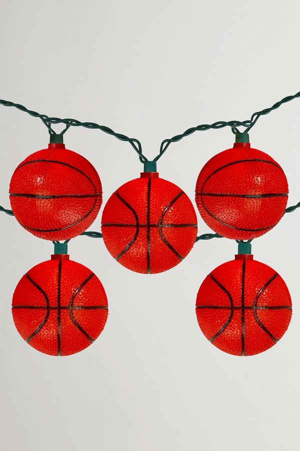 Slide View: 1: Basketballs 9ft String Lights