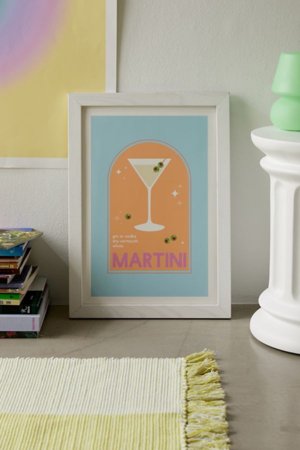 Slide View: 1: April Lane Art Martini Art Print