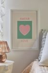 Thumbnail View 1: April Lane Art Amour Love Green Pink Heart Art Print