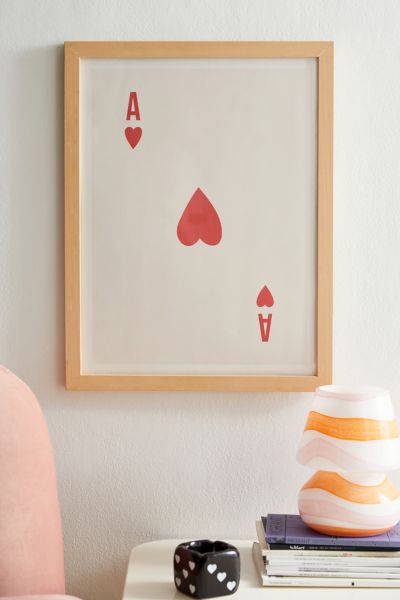 April Lane Art Red Ace Of Hearts Art Print