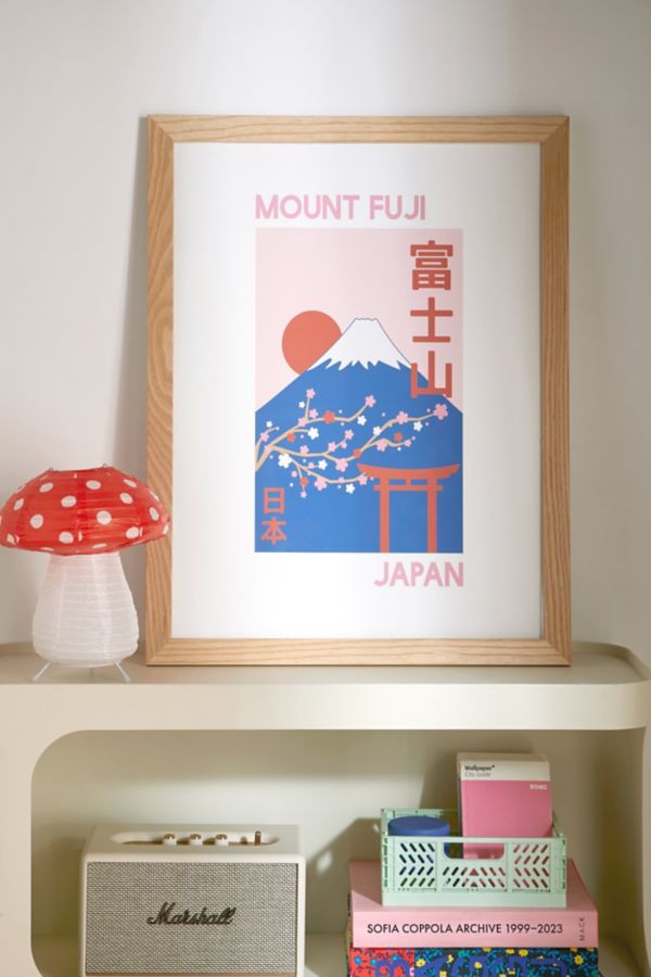 Slide View: 1: April Lane Art Mount Fuji Art Print