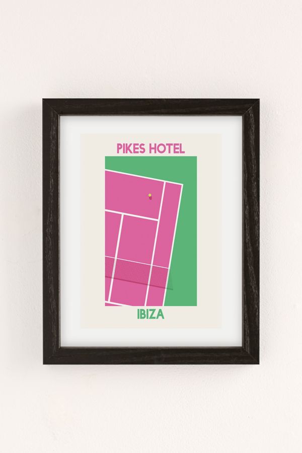 Slide View: 2: April Lane Art Tennis Court Ibiza Art Print