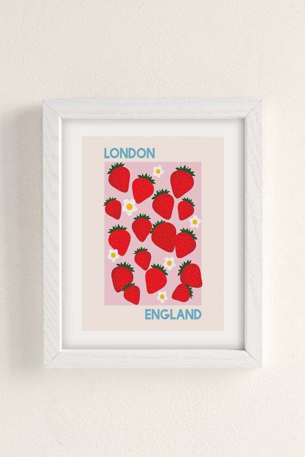 Slide View: 2: April Lane Art Fruit Market London England Strawberries Art Print