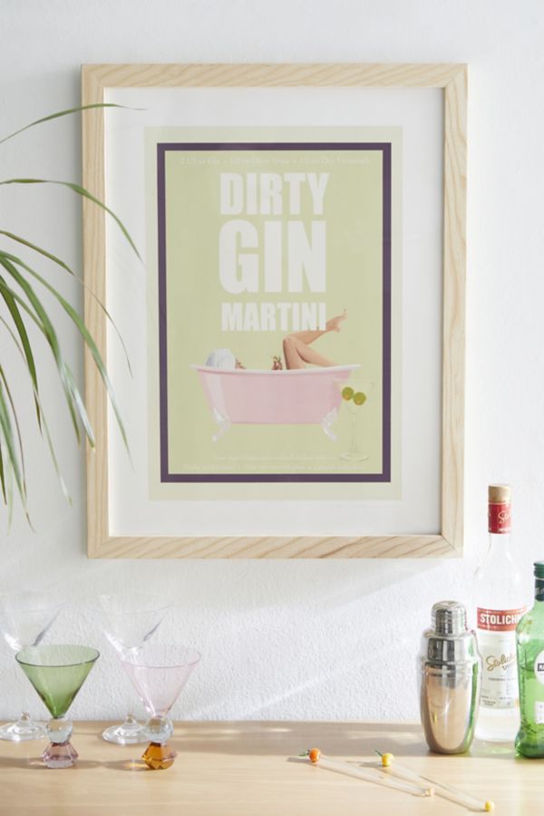 Slide View: 1: Jenny Liz Rome Dirty Gin Martini Art Print