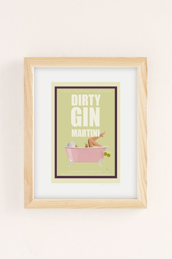 Slide View: 2: Jenny Liz Rome Dirty Gin Martini Art Print