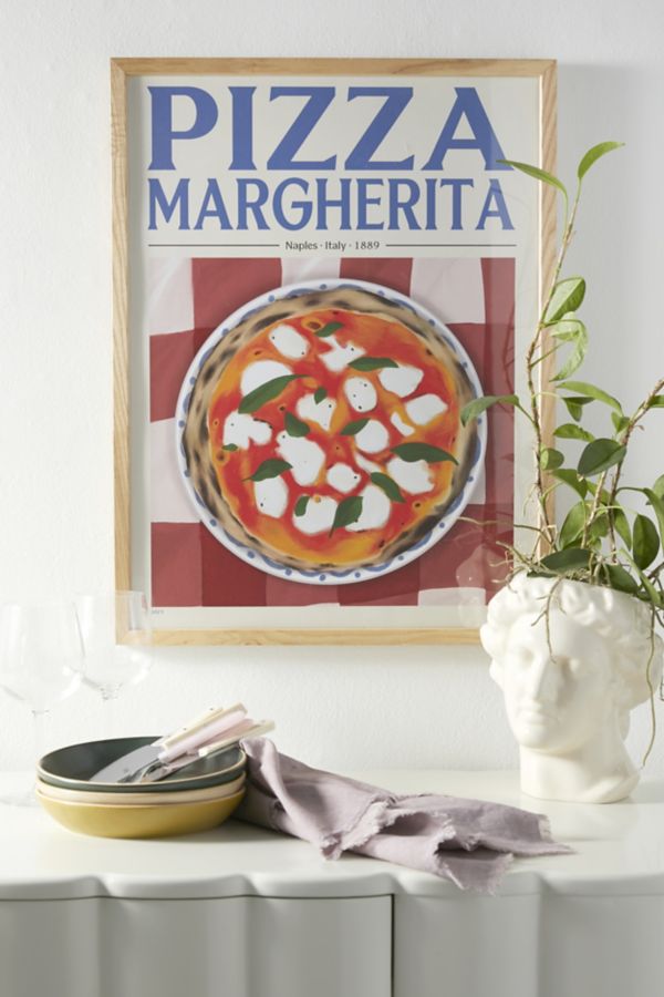 Slide View: 1: PSTR Studio Elin PK Pizza Margherita Frameless Art Print