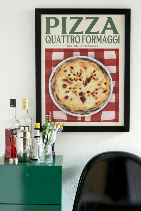 Slide View: 1: PSTR Studio Elin PK Pizza Quattro Formaggi Frameless Art Print