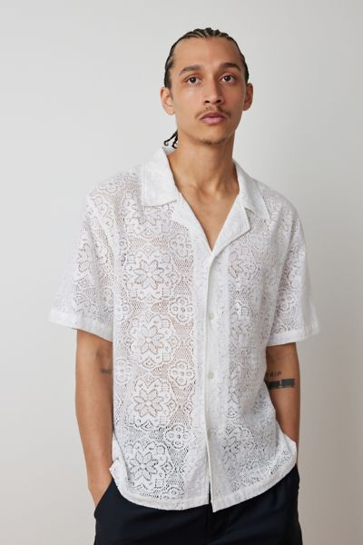 Chemise Boutonnée Manches Courtes en Dentelle Chetan Raga Man