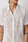 Thumbnail View 4: Raga Man Riaan Eyelet & Crochet Short Sleeve Shirt