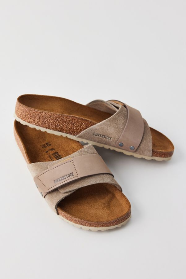 Slide View: 1: Birkenstock Oita Suede Leather Sandal