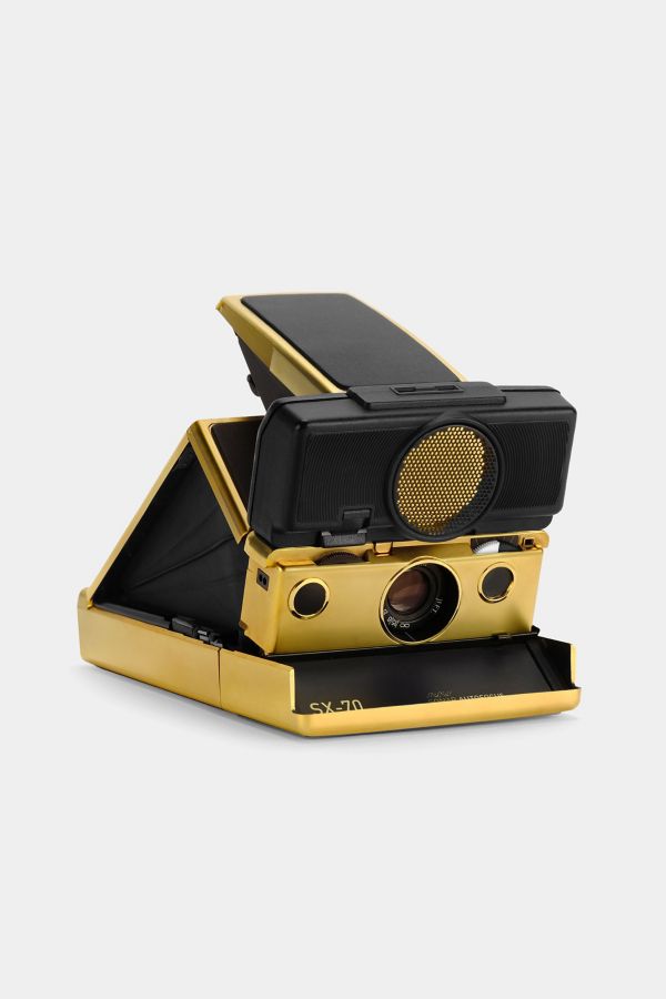 Slide View: 1: SX-70 Sonar Autofocus "24K Gold Edition" Instant Camera Refurbished by Retrospekt