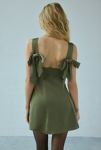 Thumbnail View 2: UO Bri Double Bow Satin Mini Dress