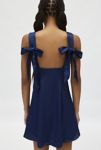 Thumbnail View 4: UO Bri Double Bow Satin Mini Dress