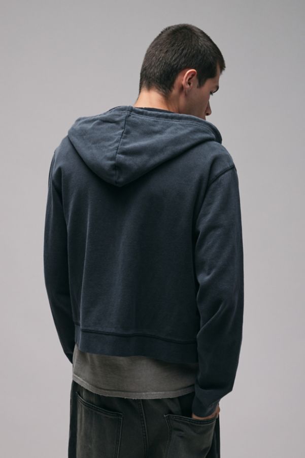 Slide View: 3: BDG Bonfire Cropped Full Zip Hoodie Sweatshirt