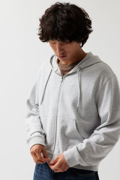 BDG Bonfire Cropped Full Zip Hoodie Sweatshirt