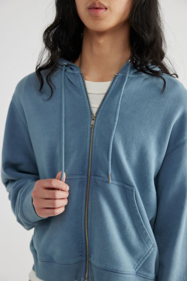 Slide View: 2: BDG Bonfire Cropped Zip Hoodie Sweatshirt