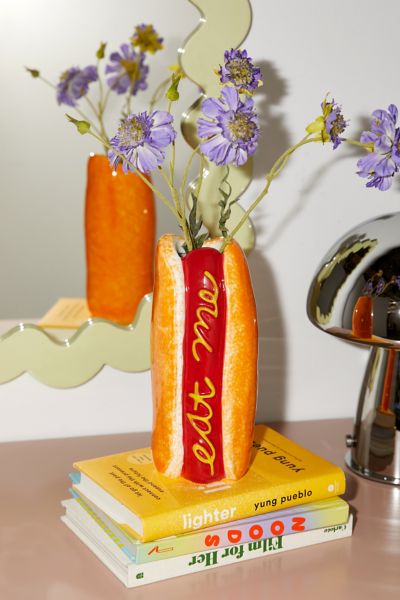 Hot Dog Shaped Ceramic Vase