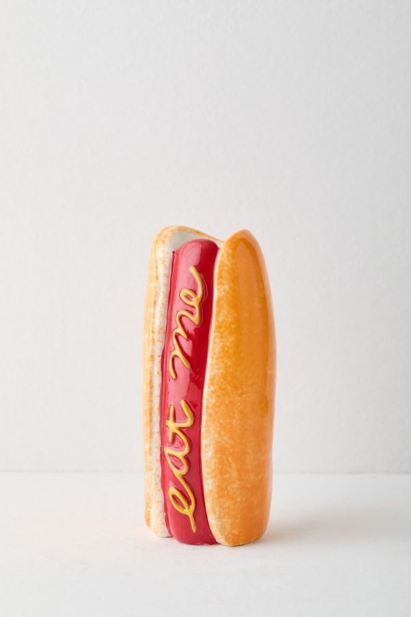 Slide View: 3: Hot Dog Shaped Ceramic Vase