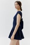 Thumbnail View 3: UO Bryan Bow-Back Pleated Denim Mini Dress