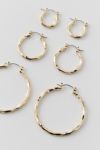 Thumbnail View 4: Hammered Hoop Earring Set